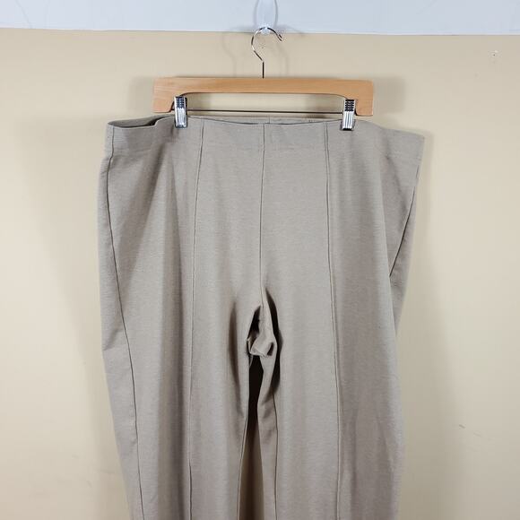 Rebecca Malone Tan Front Seam Straight-leg Pull-on Pants Size 3X - Picture 4 of 9